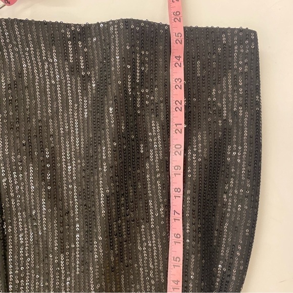 DO + BE || Sequined Ruffle Mini Dress Black Medium NWT - Picture 7 of 9